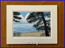 Seiji Sano Japanese woodblock print August Summer On The Beach