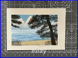 Seiji Sano Japanese woodblock print August Summer On The Beach