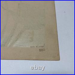 Shakuyuki Japanese Woodblock Print Quail Meiji-Taisho Authentic