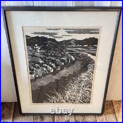 Shigeo Tochimoto Woodblock Print Landscape Jukan Daisen Framed Japan Art