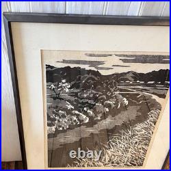 Shigeo Tochimoto Woodblock Print Landscape Jukan Daisen Framed Japan Art