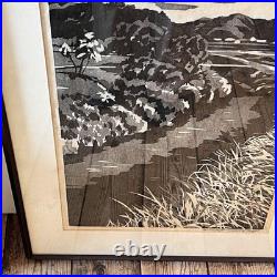 Shigeo Tochimoto Woodblock Print Landscape Jukan Daisen Framed Japan Art