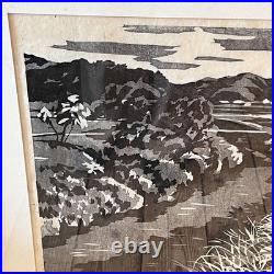 Shigeo Tochimoto Woodblock Print Landscape Jukan Daisen Framed Japan Art