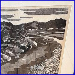 Shigeo Tochimoto Woodblock Print Landscape Jukan Daisen Framed Japan Art