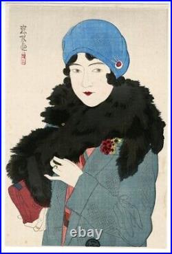 Shinsui Ito Japanese Woodblock print Kimono Ukiyoe Artist Beauties Modern 1931