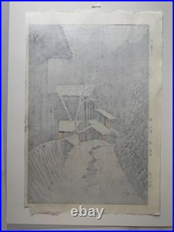 Shiro Kasamatsu Minakami Snow Shin-Hanga Japanese Woodblock Print Landscape