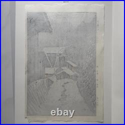 Shiro Kasamatsu Minakami Snow Shin-Hanga Japanese Woodblock Print Landscape
