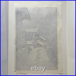 Shiro Kasamatsu Minakami Snow Shin-Hanga Japanese Woodblock Print Landscape