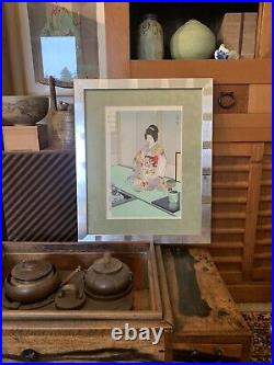 Shiro Kasamatsu Original First Edition 1949 Tea Ceremony Japanese Woodblock