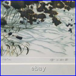 Shogo Okamoto Lithograph Woodblock Print 116/200 Snow Slope Work Of Art Interior