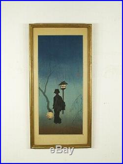 Shotei Takahashi (Japan, 1871-1945) Spring Evening Japanese Woodblock Print