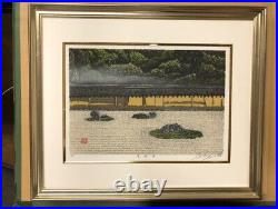 Shufu Miyamoto Japanese woodblock print Ryoanji Temple