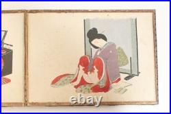 Shunga Ukiyoe Japanese woodblock print album Book Eisen Tomioka (K00870)