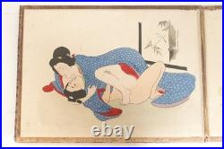 Shunga Ukiyoe Japanese woodblock print album Book Eisen Tomioka (K00870)
