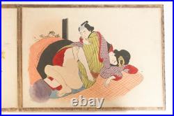 Shunga Ukiyoe Japanese woodblock print album Book Eisen Tomioka (K00870)