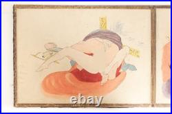 Shunga Ukiyoe Japanese woodblock print album Book Eisen Tomioka (K00870)