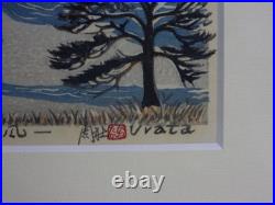Shusha Urata Japanese Woodblock Print Harukaze Mount Fuji Landscape 1990 Showa