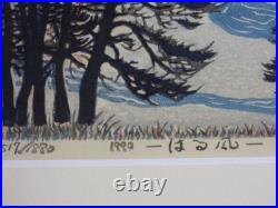 Shusha Urata Japanese Woodblock Print Harukaze Mount Fuji Landscape 1990 Showa