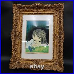 Shuzo Ikeda Katakuri Woodblock Print Signed Framed Art Wall Hanging Japan