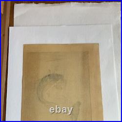 Sozan Ito Koi Pond Japanese Woodblock Print Genuine Vintage Antique Art JP