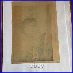 Sozan Ito Koi Pond Japanese Woodblock Print Genuine Vintage Antique Art JP