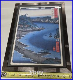 TOTOMI Province Utagawa Hiroshige Japanese Woodblock Framed Art Print 18×15 VTG