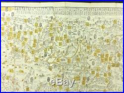 TRAVEL GUIDE TO JAPAN Japanese Woodblock Print Map 1.5M Long Fuji 1845 EDO 124