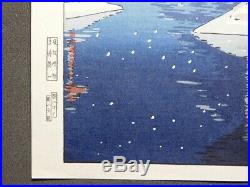 TSUCHIYA KOUITSU Japanese Woodblock Print SHINHANGA Yuki no Miyajima 1936