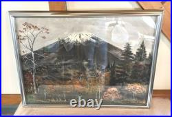 Tadashi Kobayashi Woodblock Print Late Autumn Mount Fuji Landscape Original