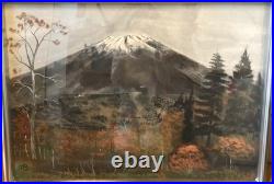 Tadashi Kobayashi Woodblock Print Late Autumn Mount Fuji Landscape Original