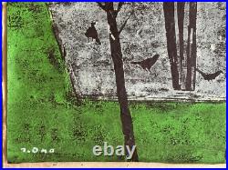 Tadashige Ono TORI BIRDS Woodblock Print