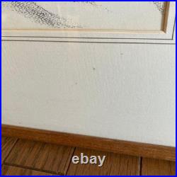 Takehiko Hirocho Snowy Tamugimata Woodblock Print Framed Signed Edition 13/60