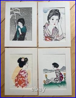 Takehisa Yumeji Woodblock Postcard Collection 22/24 Complete Kato Hanga Institut