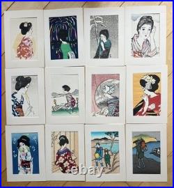 Takehisa Yumeji Woodblock Postcard Collection 22/24 Complete Kato Hanga Institut
