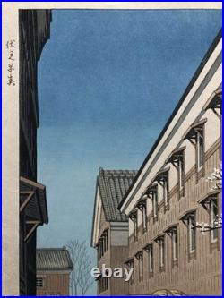 Takeji Asano Early Spring in Fushimi Kyoto Woodblock print Shin-hanga Unsodo