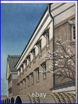 Takeji Asano Early Spring in Fushimi Kyoto Woodblock print Shin-hanga Unsodo