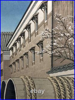 Takeji Asano Early Spring in Fushimi Kyoto Woodblock print Shin-hanga Unsodo