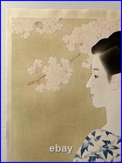 Tateishi Harumi Yunoka Large Japanese Woodblock Print