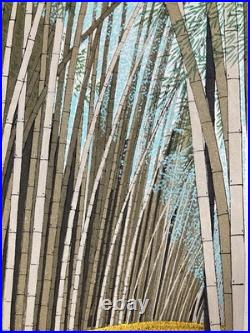 Teruhide Kato Woodblock Print Bamboo Forest, Sagano