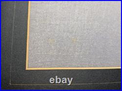 Tokuriki Tomikichiro'Soba Vendor' Woodblock print matted As is Fair condition