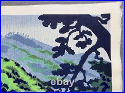 Tokuriki Tomikichiro Woodblock Print Arashiyama in the rain