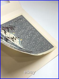 Tokuriki Tomikichiro Woodblock Print Snow at Todaiji Temple