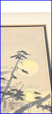 Tomikichiro Tokuriki Woodblock Print Chion-in Temple Full Moon Japanese Shin Han