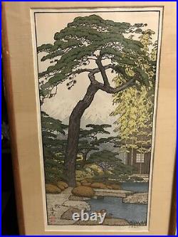 Toshi Yoshida Friendly Garden Woodblock Prints All 3 Pine, Bamboo And Plum trees