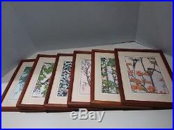 Toshi Yoshida Japanese Woodblock Print Set Franklin Mint Bird Series Signed Rare