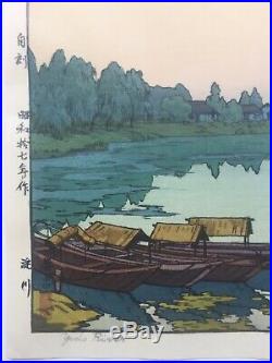 Toshi Yoshida Japanese Woodblock Print Yodo River