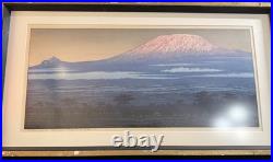 Toshi Yoshida Kilimanjaro, Morning Original Woodblock Print, 128/600 Signed
