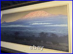 Toshi Yoshida Kilimanjaro, Morning Original Woodblock Print, 128/600 Signed