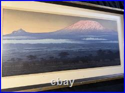 Toshi Yoshida Kilimanjaro, Morning Original Woodblock Print, 128/600 Signed