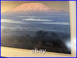 Toshi Yoshida Kilimanjaro, Morning Original Woodblock Print, 128/600 Signed